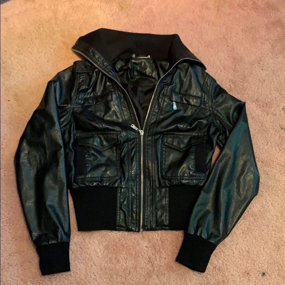 Black Faux Leather Jacket